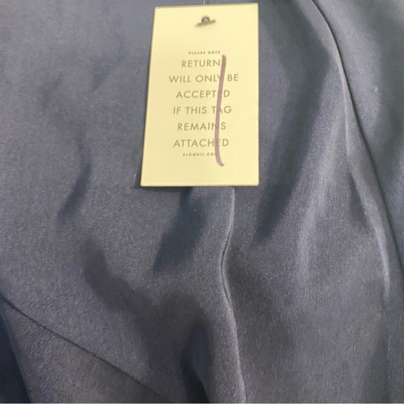 ELOQUII Navy Blue Skirt Cascade details on one dice Sz 20 NWT - Picture 8 of 8